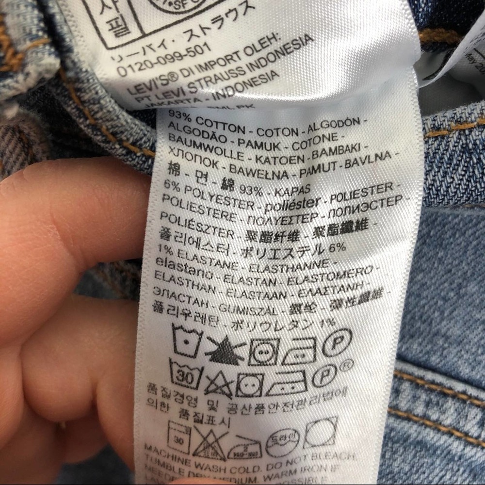 LEVI'S Wedgie Skinny High Rise Distressed Jeans U4 - Picture 5 of 6